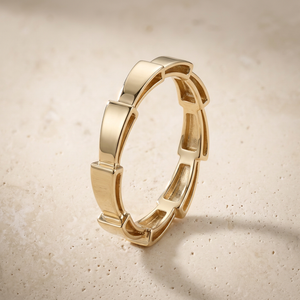 "Waves" Ring In 14K Solid Gold